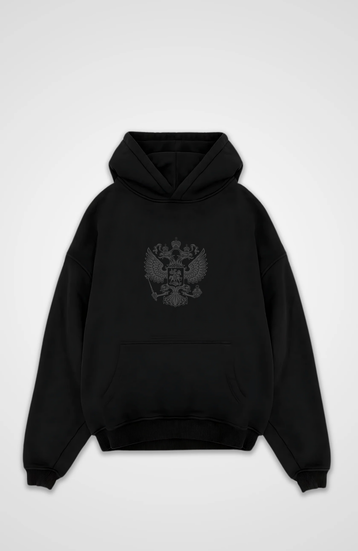 Schwarzer Russland Oversized Hoodie