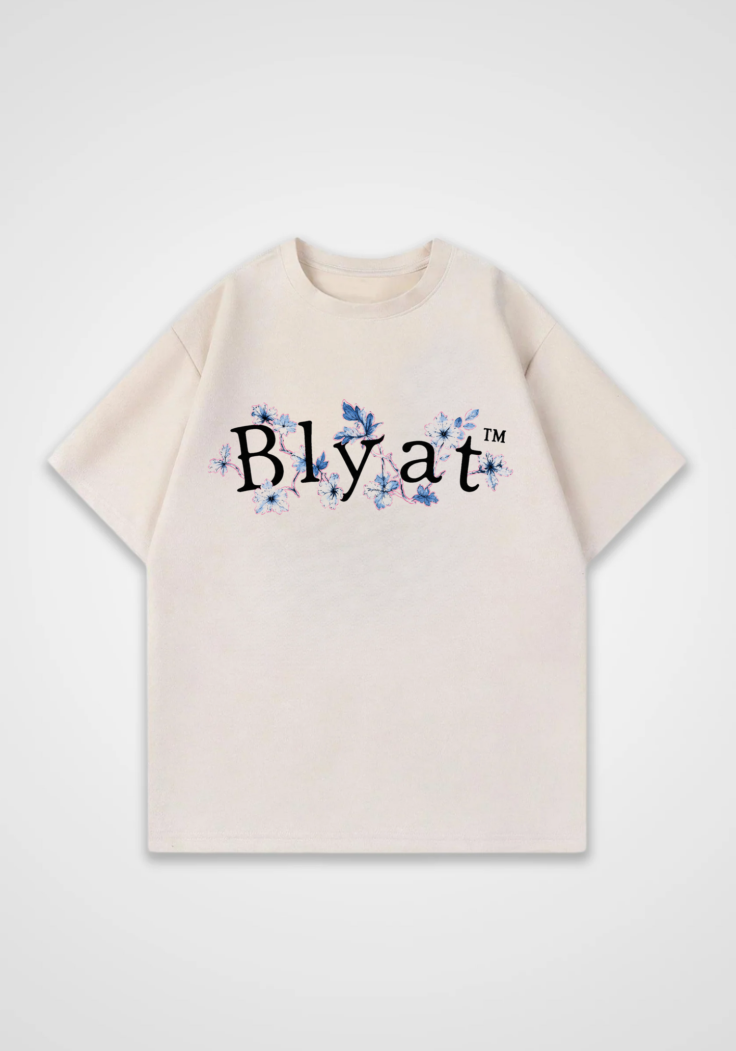 Blyat Oversized Shirt - Beige Front (Designed)