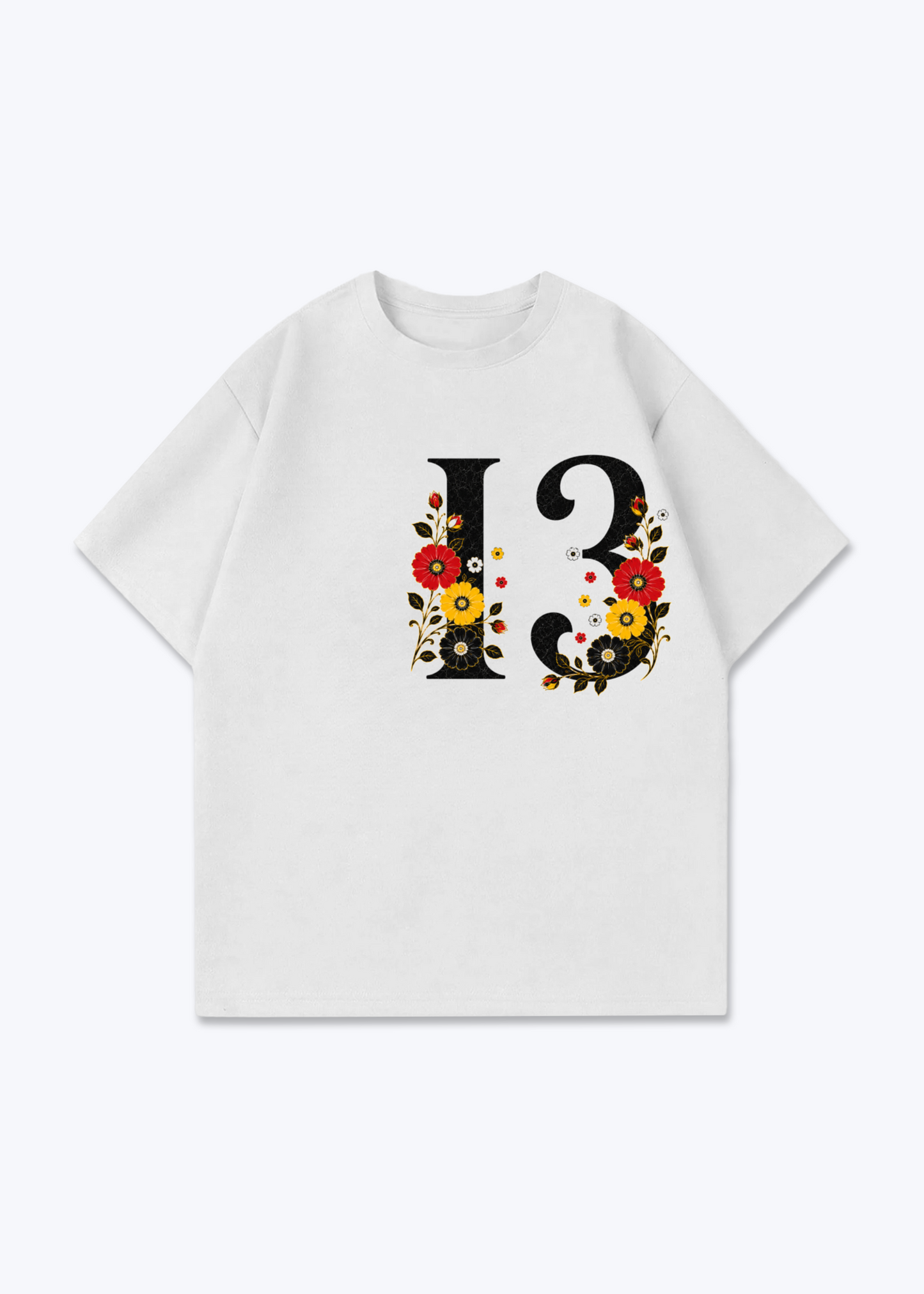 iii Oversized Shirt - White Front (Designed)