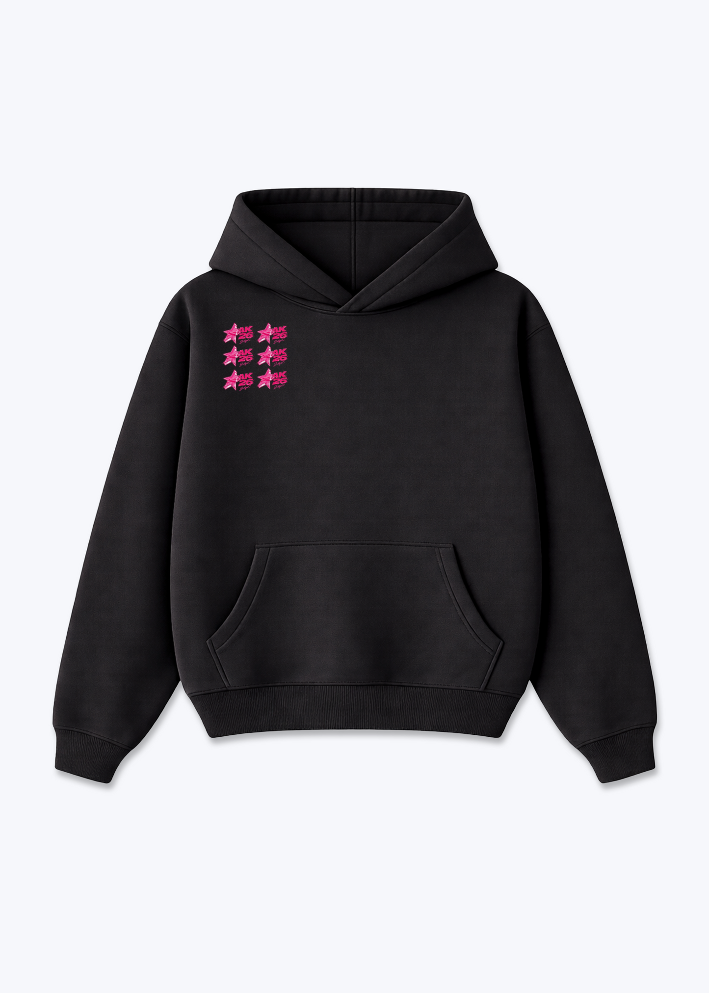 titel Oversized Hoodie - Black Front (Designed)