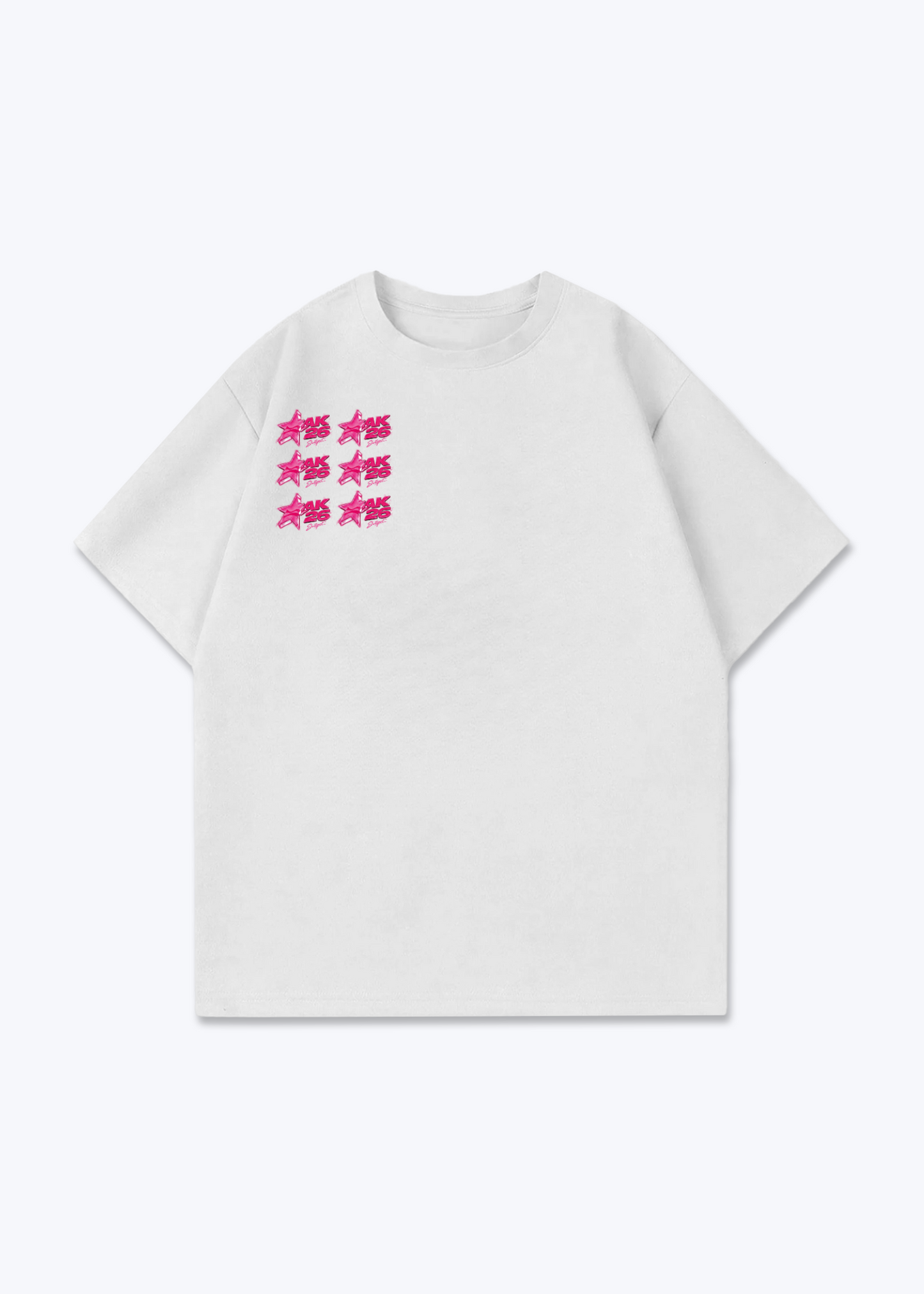 ess Oversized Shirt - White Front (Designed)