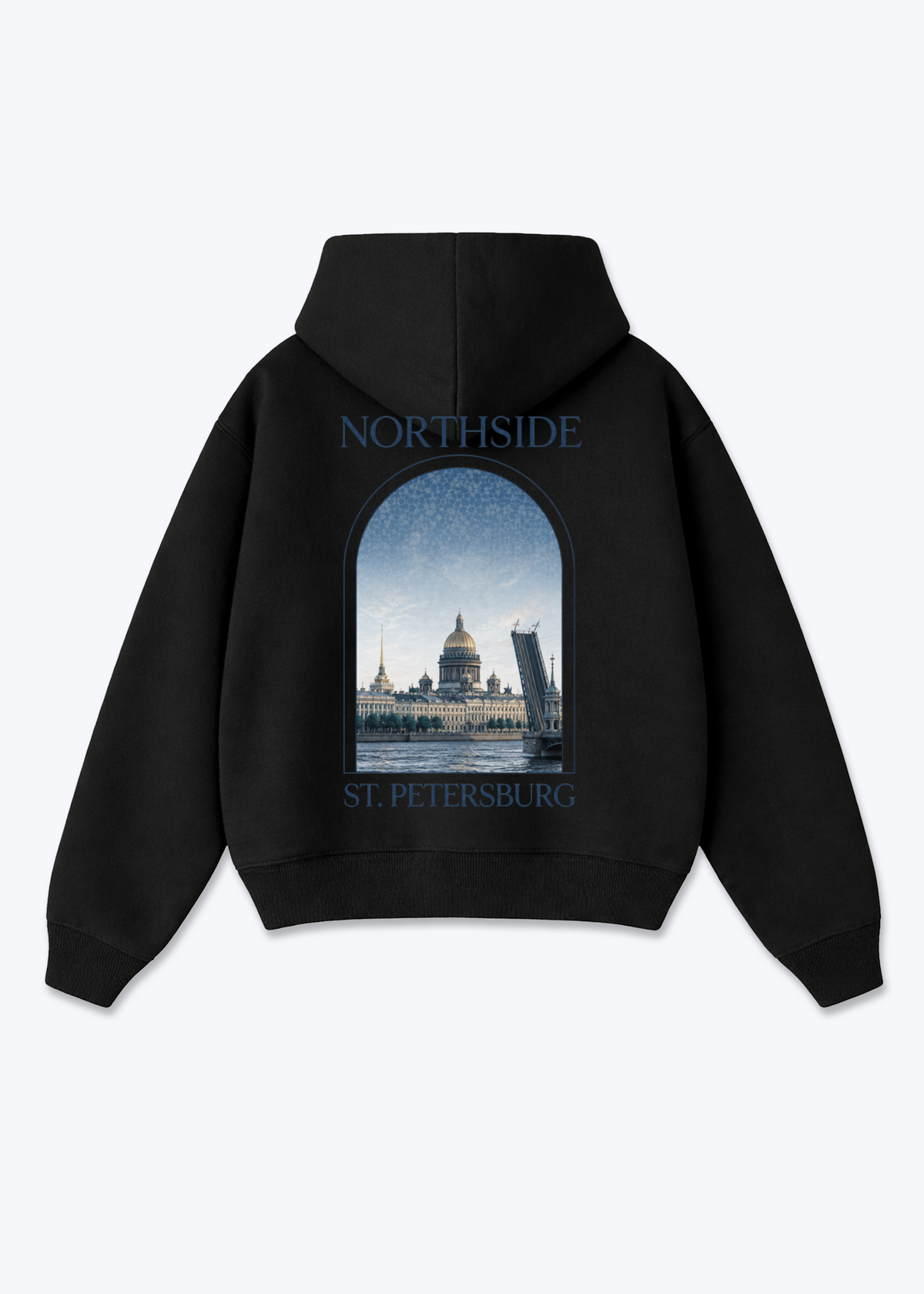St. Petersburg Oversized Hoodie - Black Back (Designed)