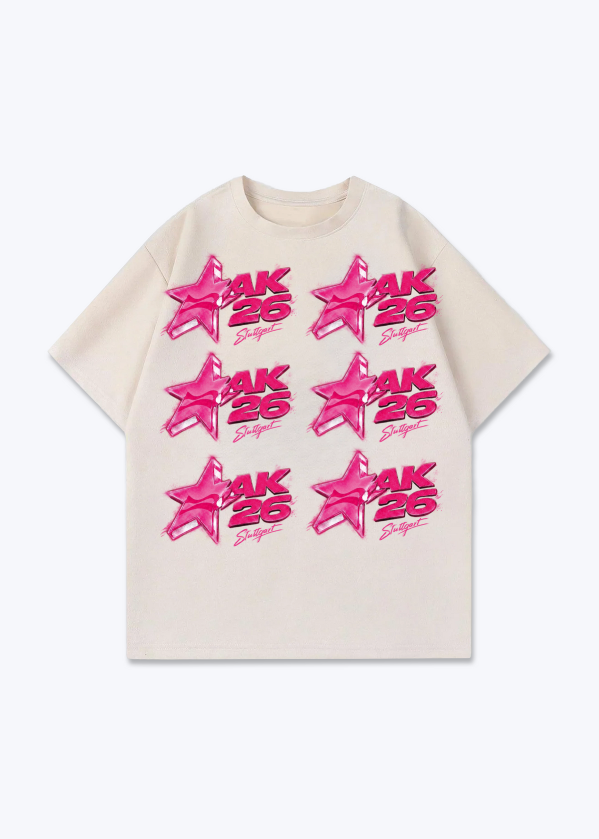 Kunden Stock Oversized Shirt - Beige Front (Designed)