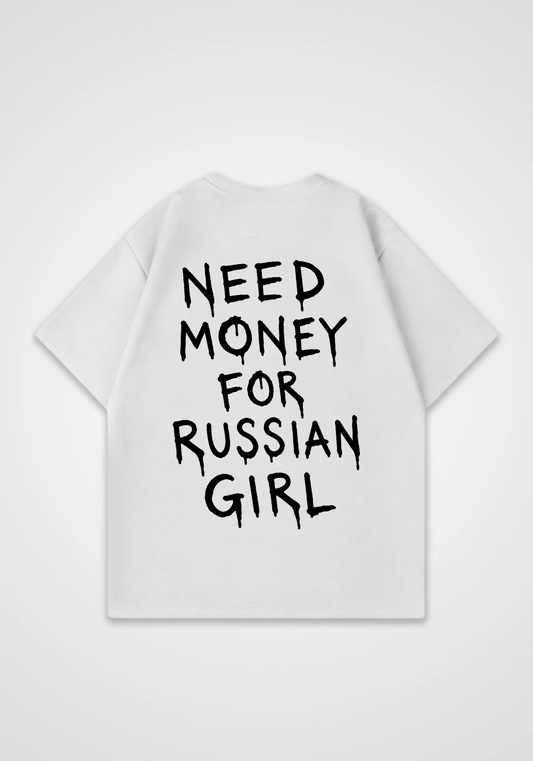Need money for russian Girls Oversized Shirt - White Back (Designed)