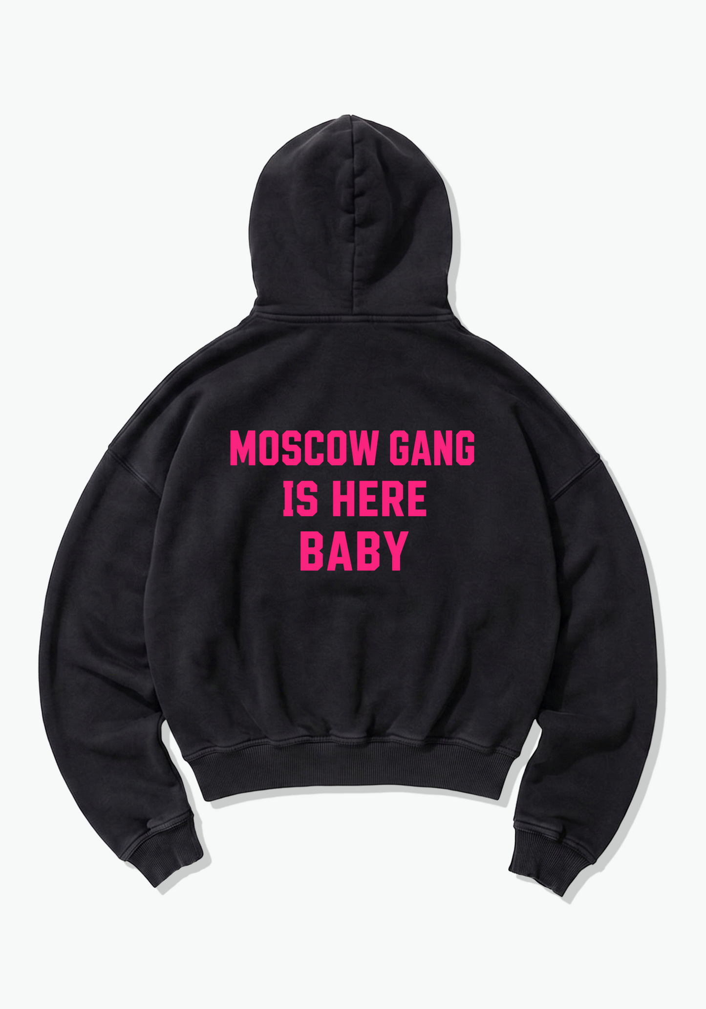 Moscow gang Oversized Hoodie - Black Back (Designed)