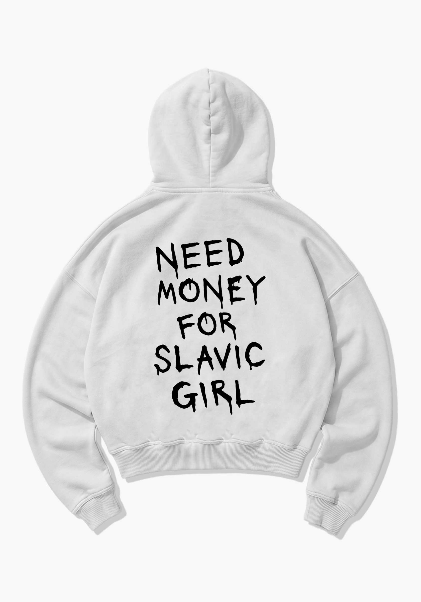 Need money for slavic Oversized Hoodie - White Back (Designed)