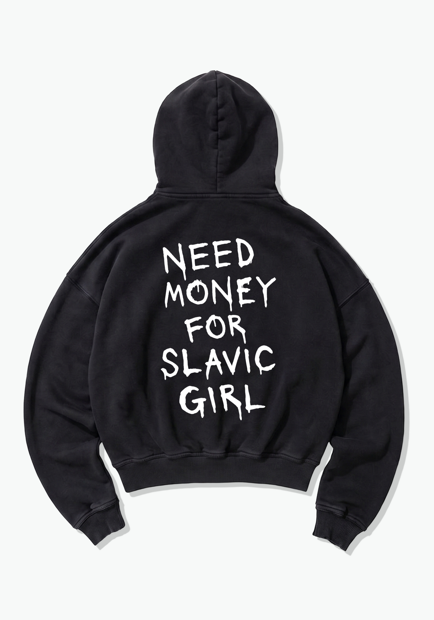 Need money for slavic Oversized Hoodie - Black Back (Designed)