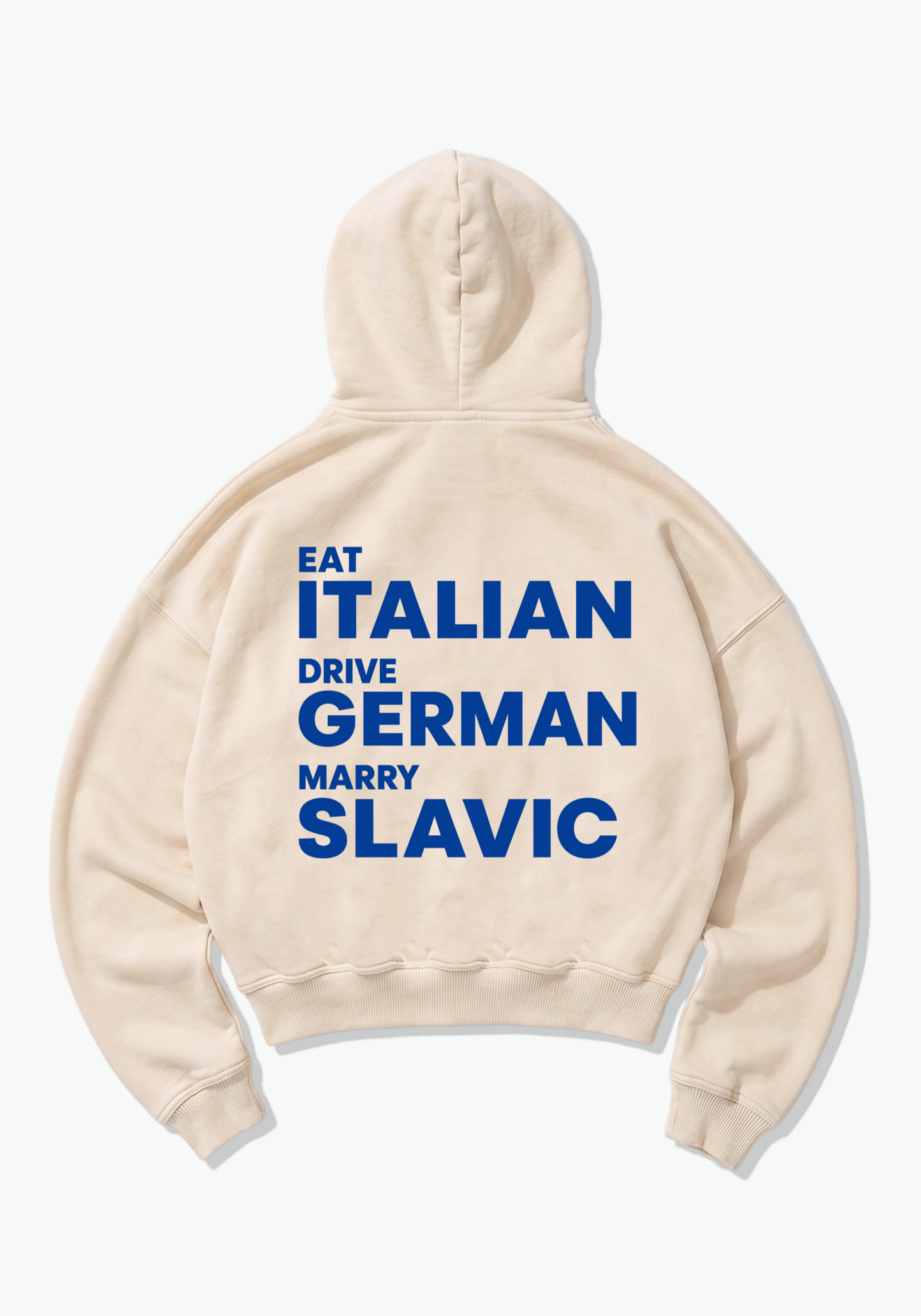 Eat drive marry Oversized Hoodie - Beige Back (Designed)