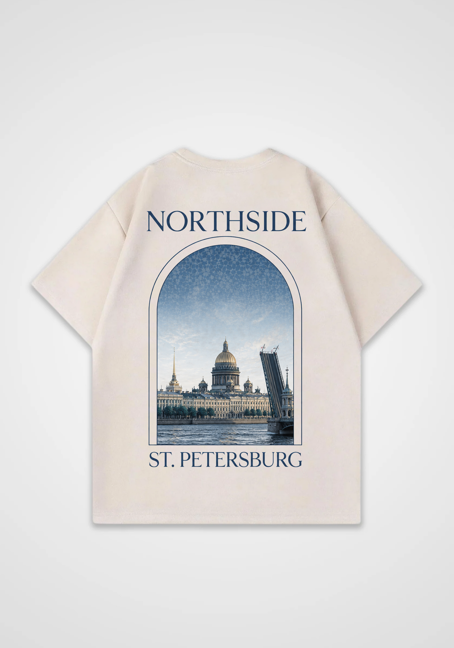 St. Petersburg Oversized Shirt - Beige Back (Designed)