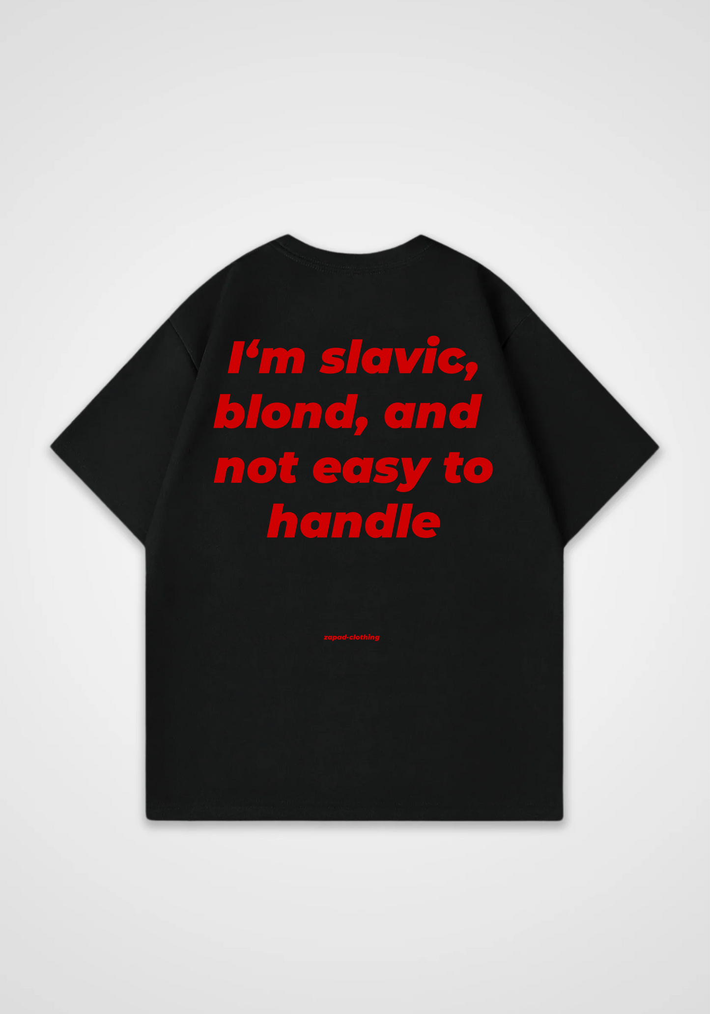 not easy to handle Oversized Shirt - Black Back (Designed)