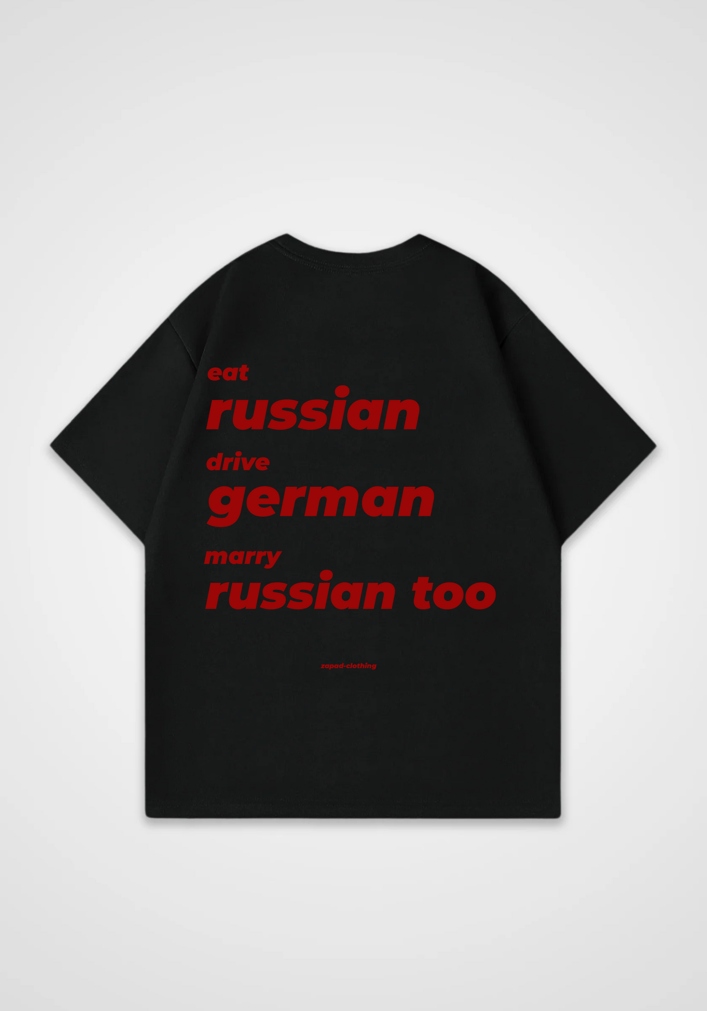 marry russian v2 Oversized Shirt - Black Back (Designed)
