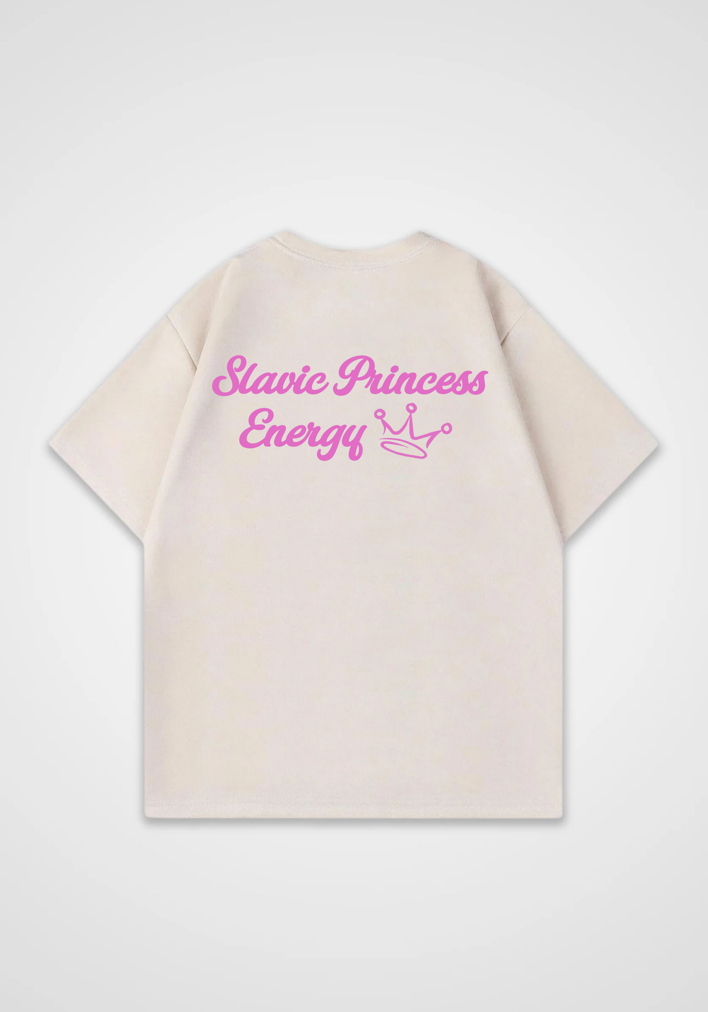 Slavic princess Oversized Shirt - Beige Back (Designed)
