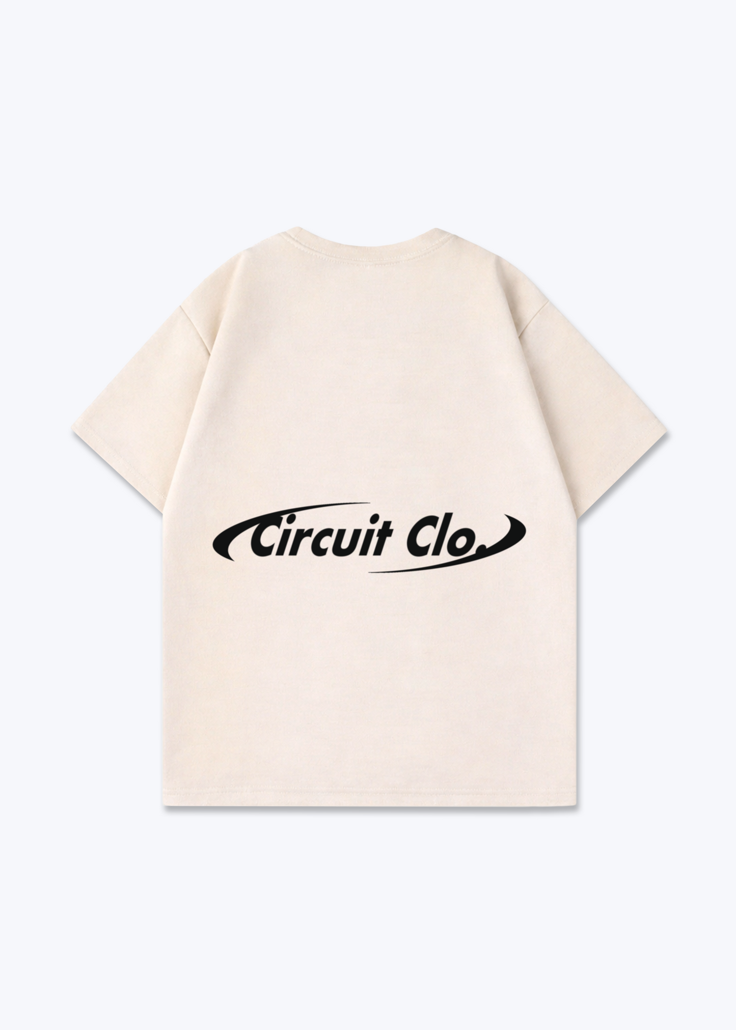 cc Oversized Shirt - Beige Back (Designed)