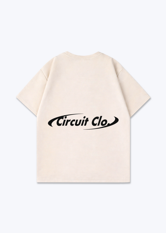 cc Oversized Shirt - Beige Back (Designed)