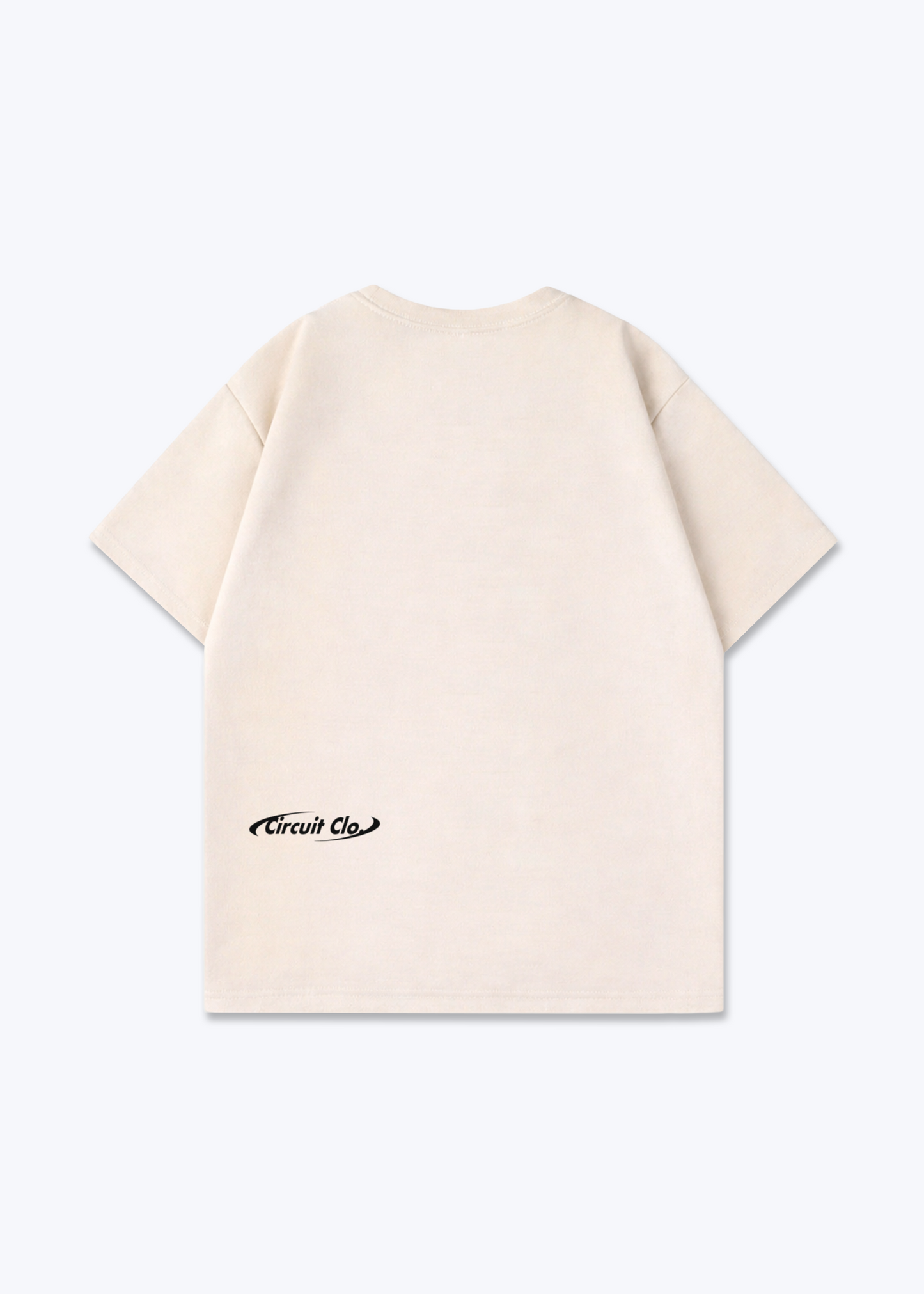 us Oversized Shirt - Beige Back (Designed)