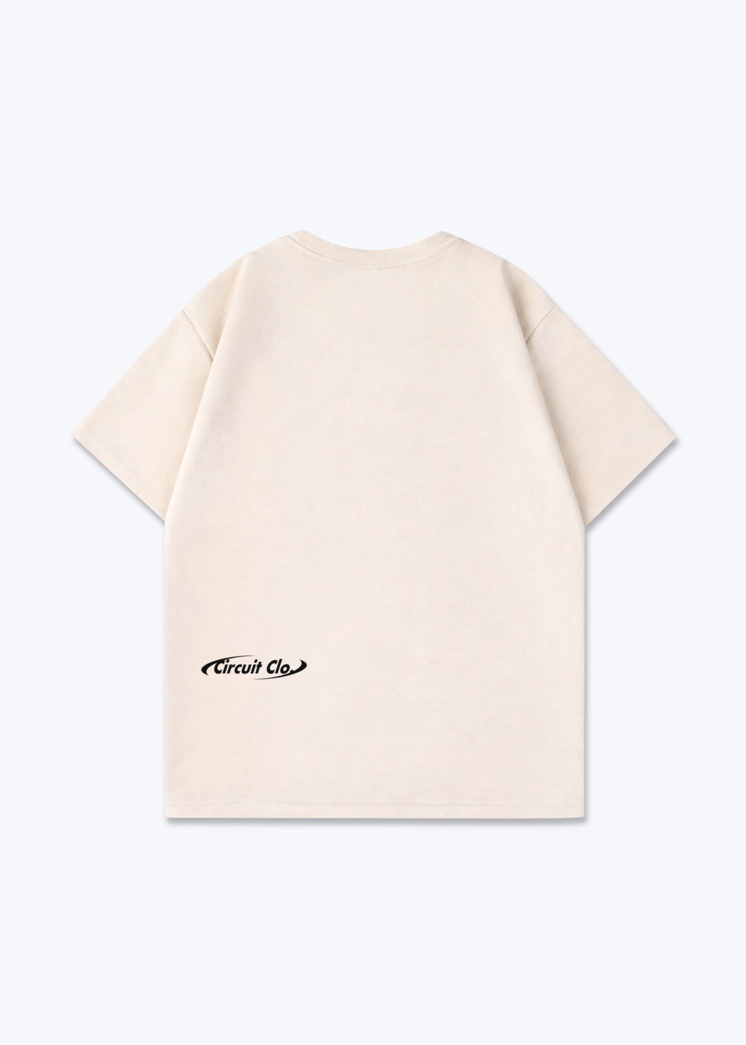us Oversized Shirt - Beige Back (Designed)