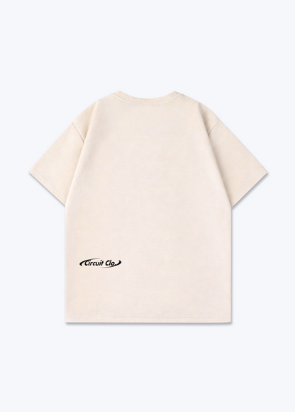 us Oversized Shirt - Beige Back (Designed)