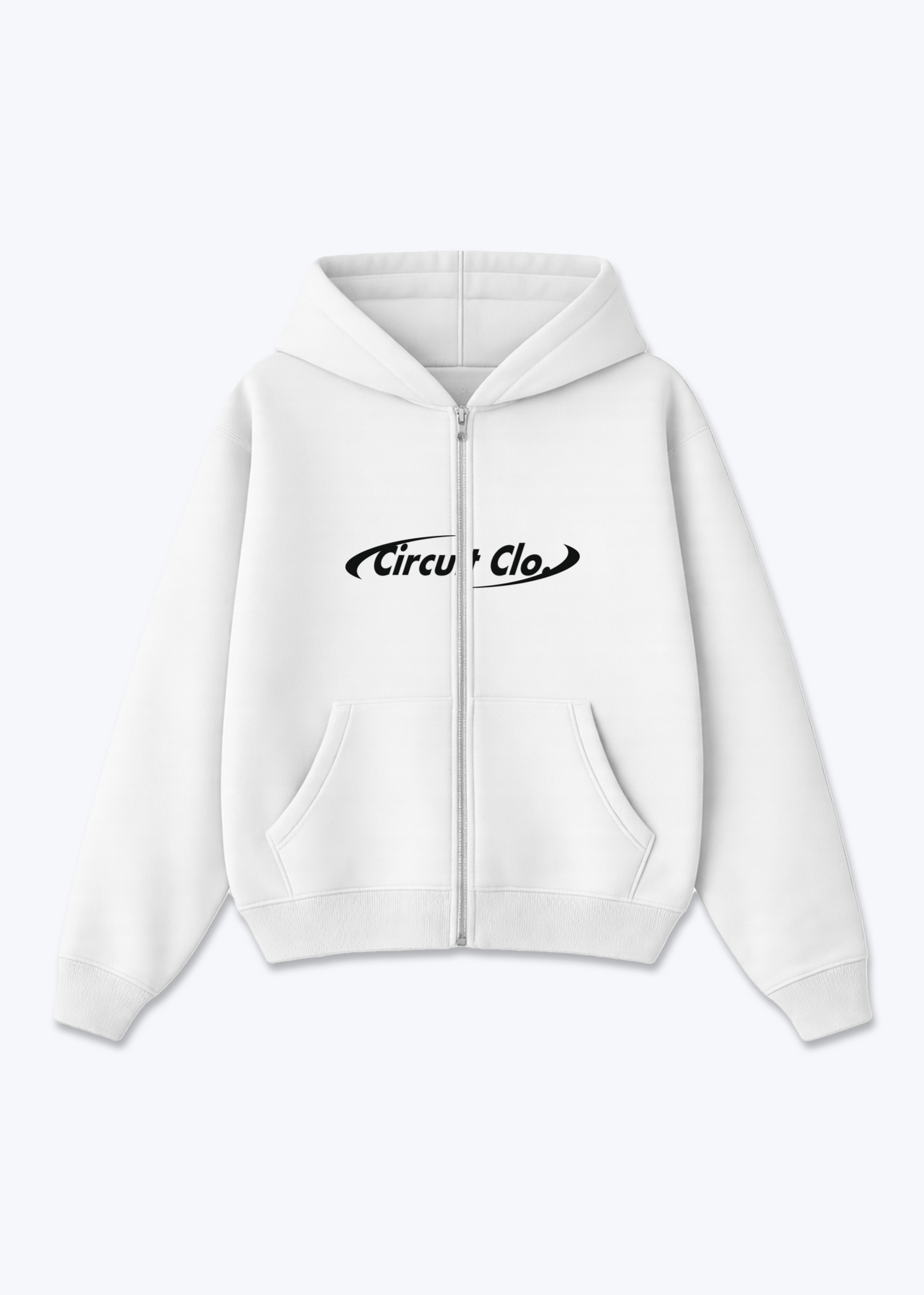 434 Zip Hoodie - White Front (Designed)