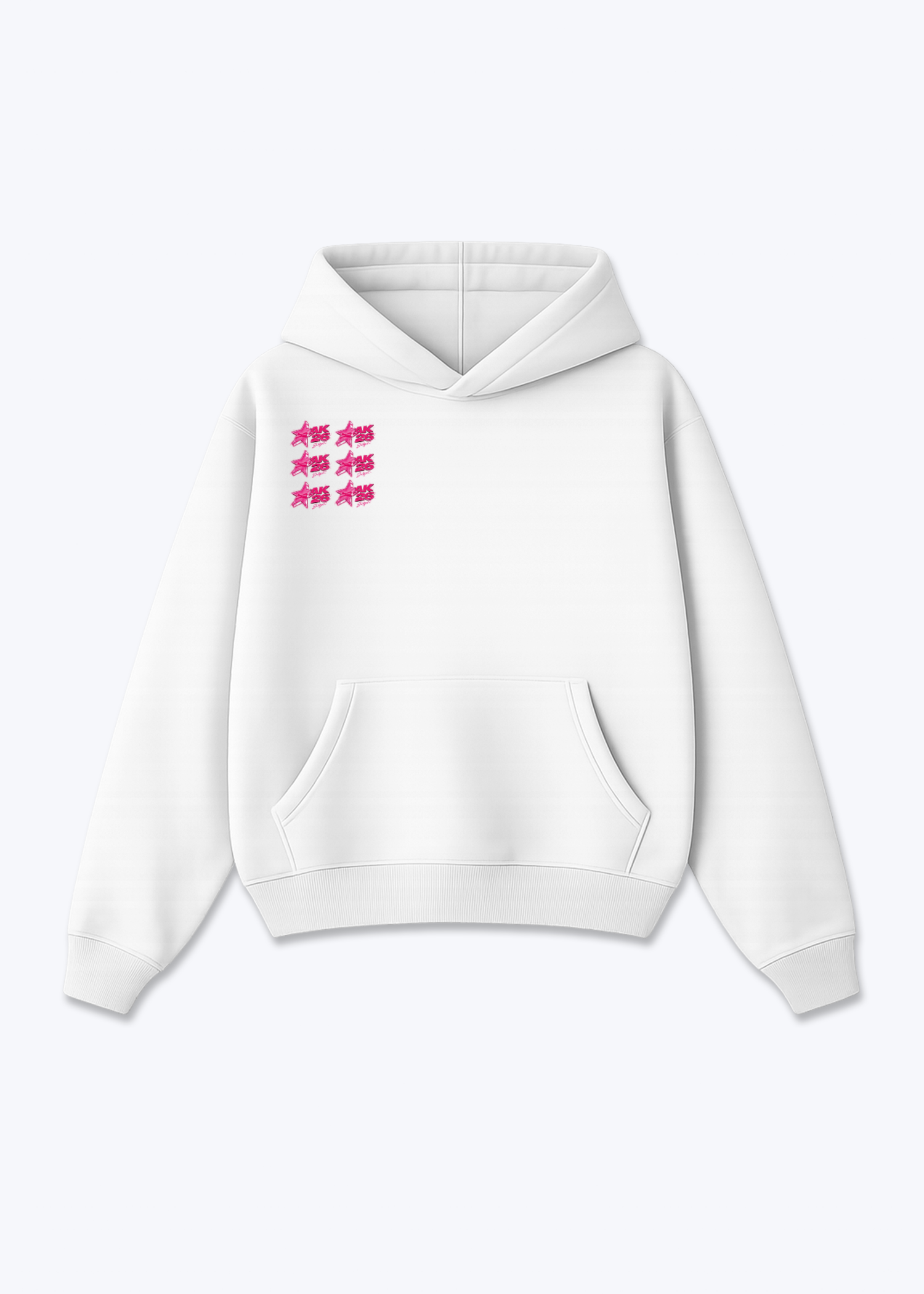 titel Oversized Hoodie - White Front (Designed)