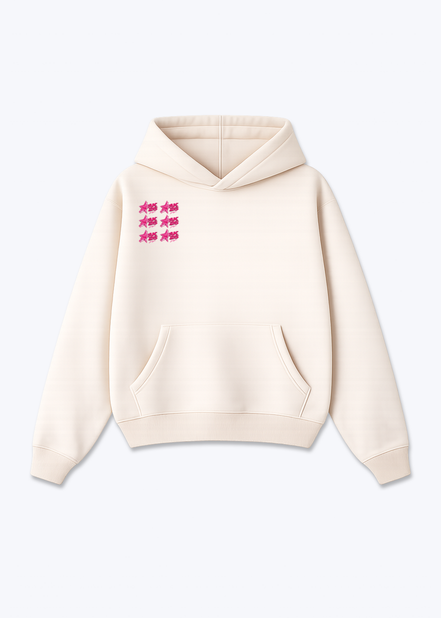 titel Oversized Hoodie - Beige Front (Designed)