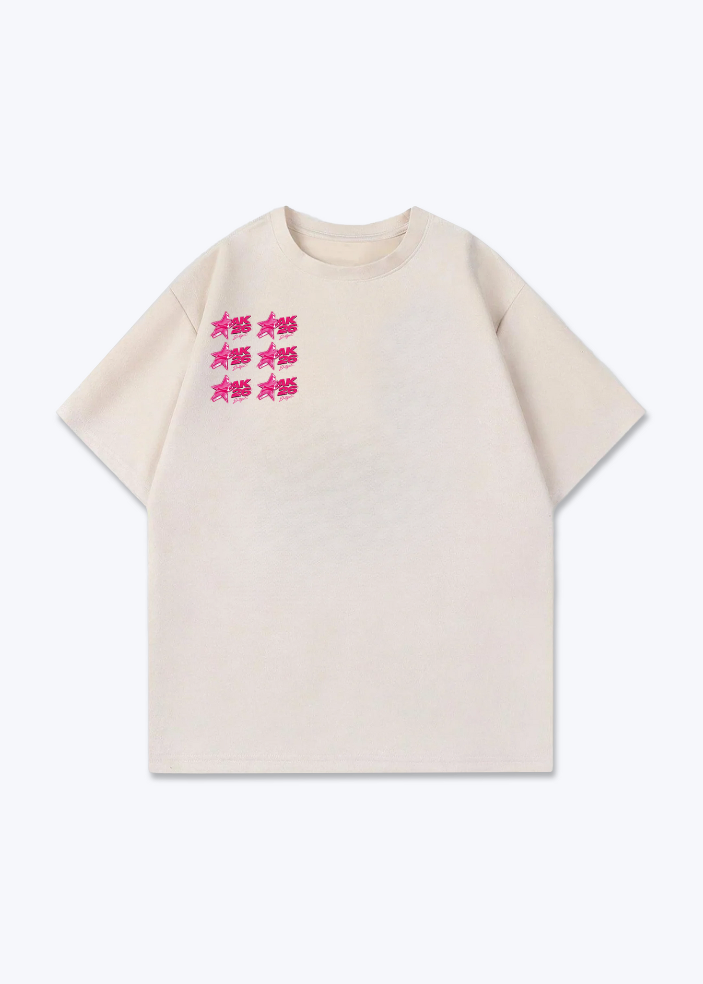 ess Oversized Shirt - Beige Front (Designed)