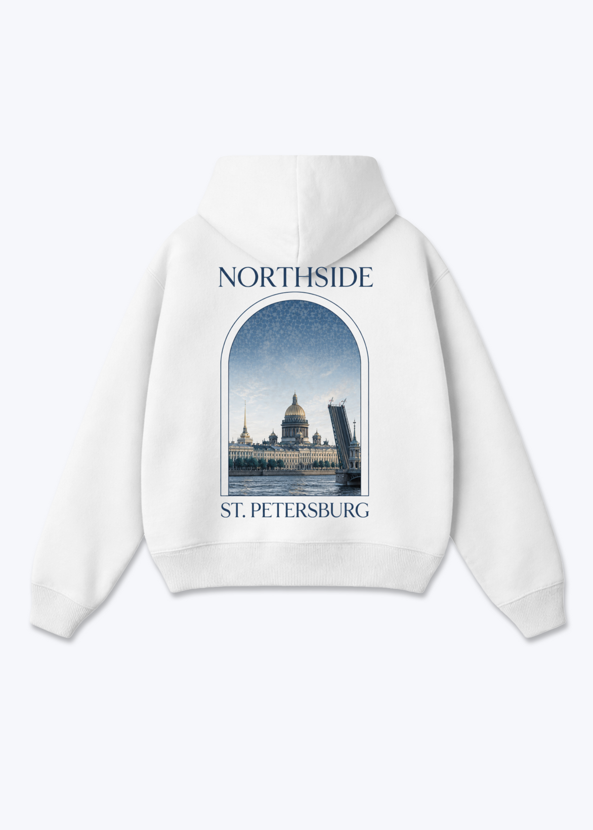 St. Petersburg Oversized Hoodie - White Back (Designed)