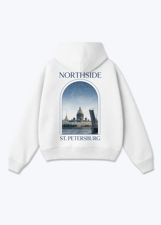 St. Petersburg Oversized Hoodie - White Back (Designed)