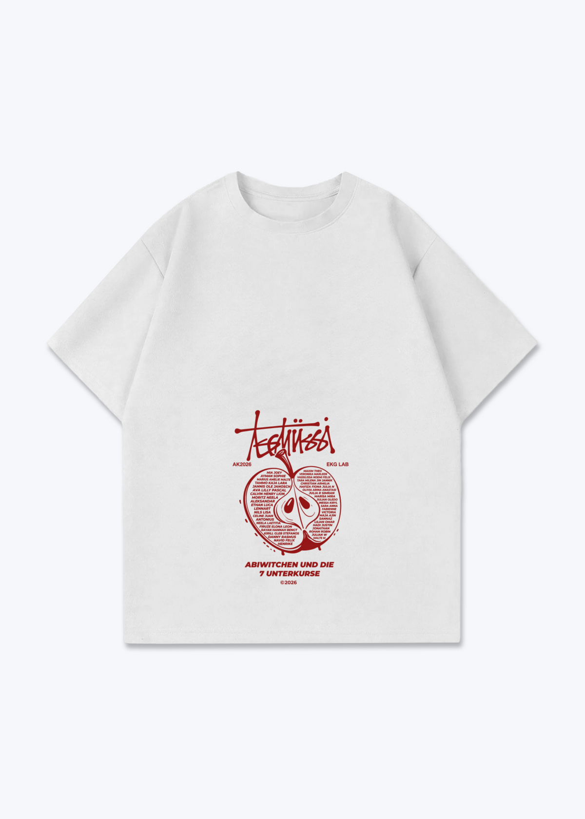 Mein Stock Oversized Shirt - White Front (Designed)